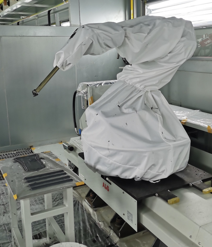ملابس أنظمة حماية الروبوت لورشة رش ذراع الروبوت ABB KUKA