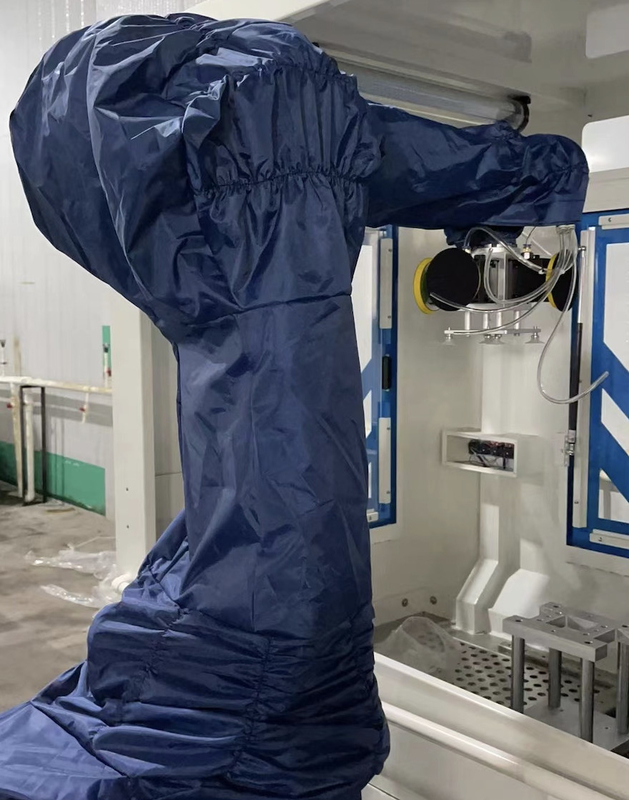 غطاء ذراع الروبوت القابل لإعادة الاستخدام واقية لـ FANUC KUKA في ورشة تفجير الرمل