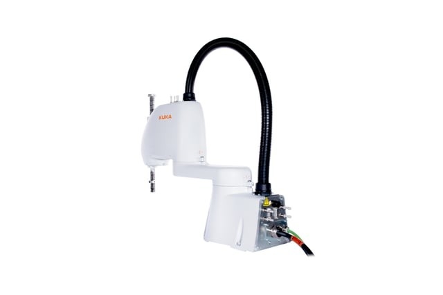 4 Dof Robotic Arm Kuka Robot Arm للبحث في التعامل مع قطع العمل الصغيرة المدمجة KR SCARA