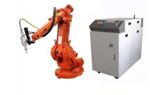 نظام روبوت اللحام بليزر الألياف ABB Kuka Fanuc 6 محور ذراع الروبوت عمق 0.04-6 مللي متر